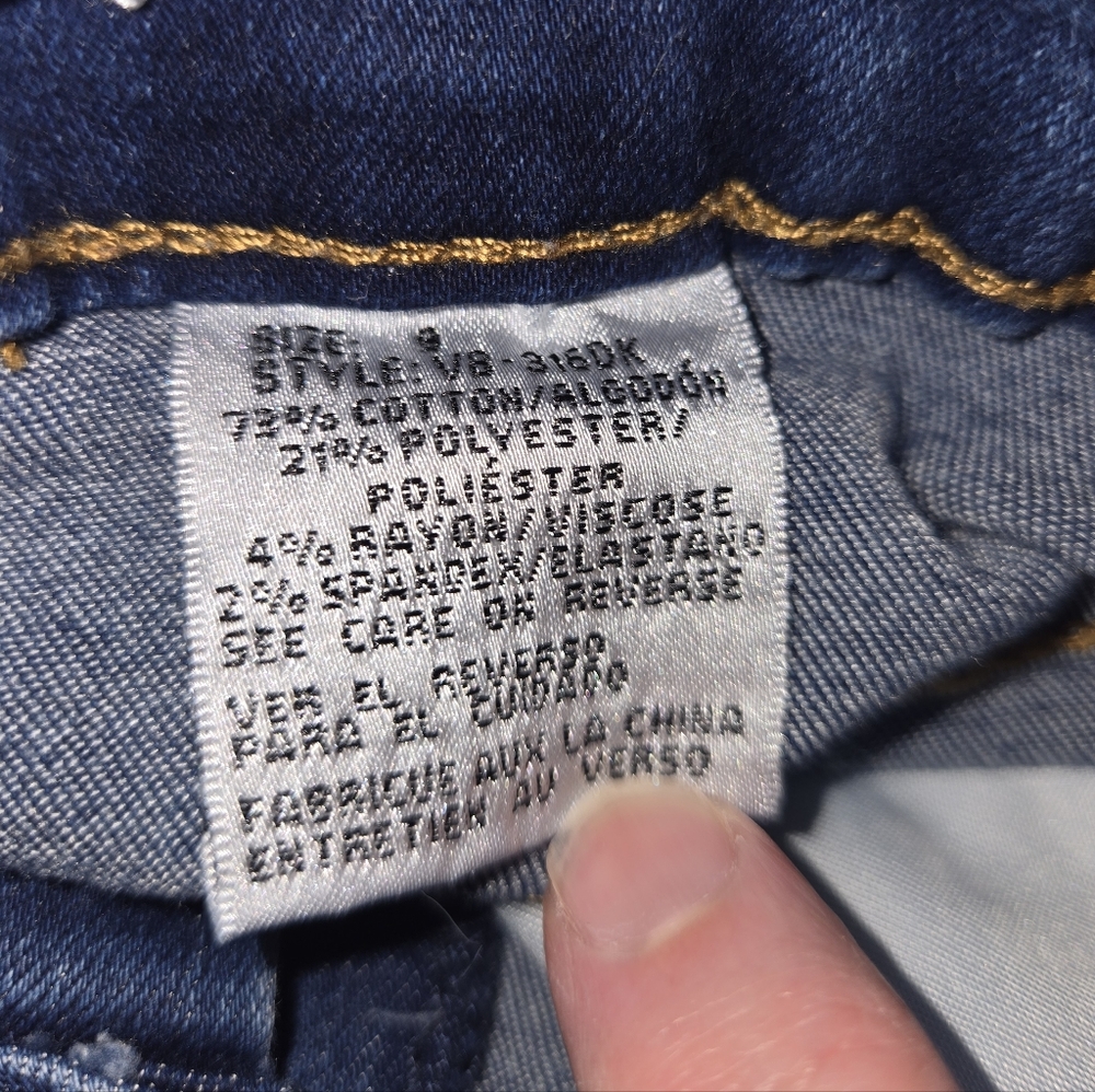 Vince Blue Co Women's 9 Raw Hem Distressed Jeans - Picture 9 of 14